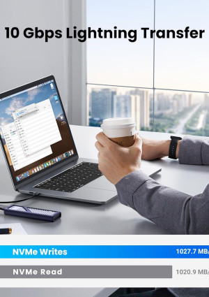 Ugreen CM559 M.2 Sata/NVMe Hard Drive Enclosure (90408) Ugreen CM559 M.2 Sata/NVMe Hard Drive Enclosure (90408)