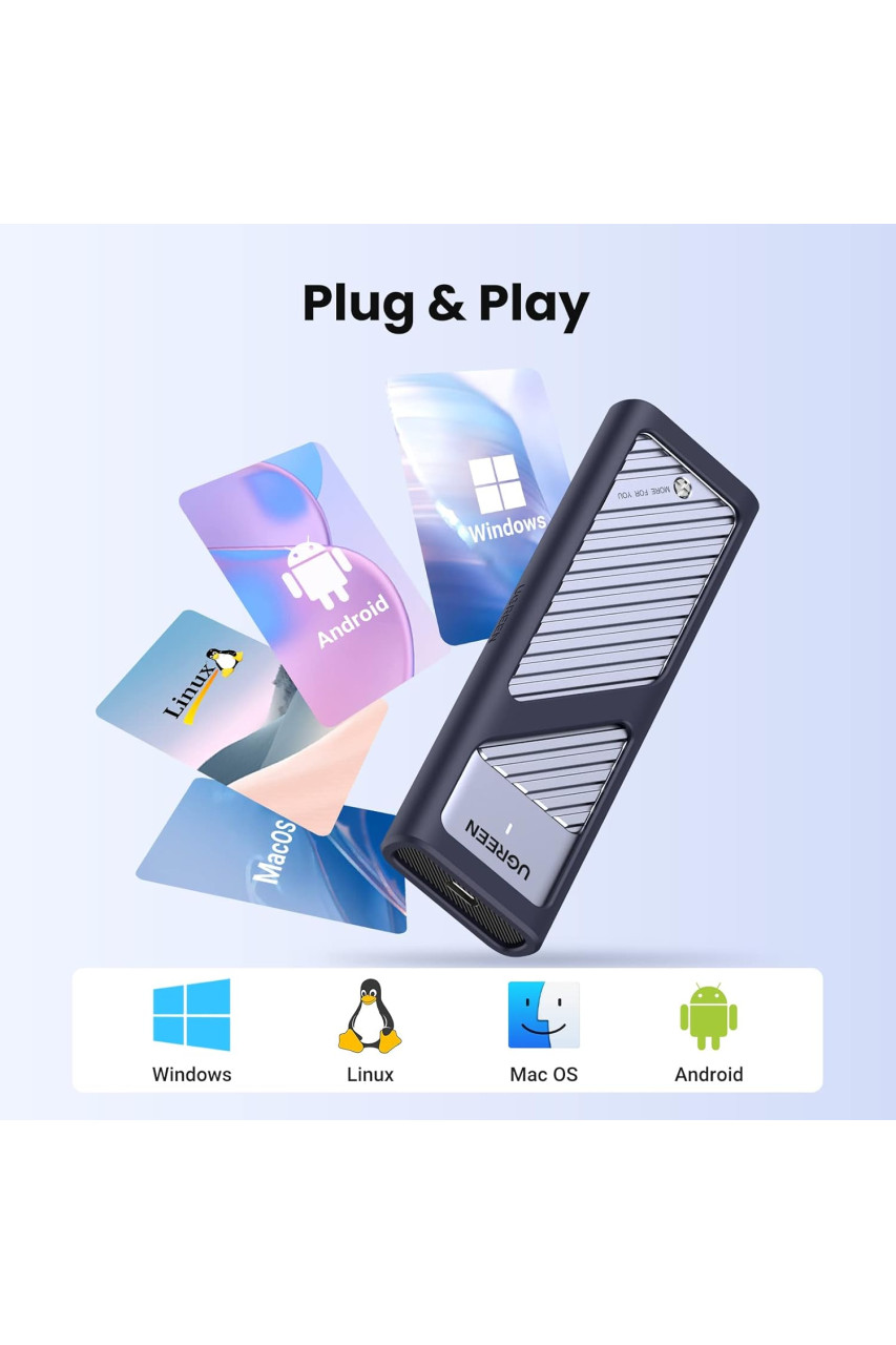 Ugreen CM559 M.2 Sata/NVMe Hard Drive Enclosure (90408) Ugreen CM559 M.2 Sata/NVMe Hard Drive Enclosure (90408)