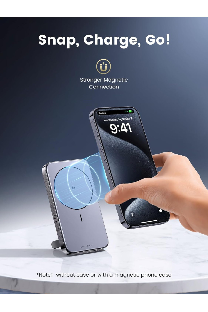 Ugreen PB206 10,000mAh Magnetic Wireless Power Bank with PD 20W Fast Charging with Foldable Stand (15086) Ugreen PB206 10,000mAh Magnetic Wireless Power Bank with PD 20W Fast Charging with Foldable Stand (15086)