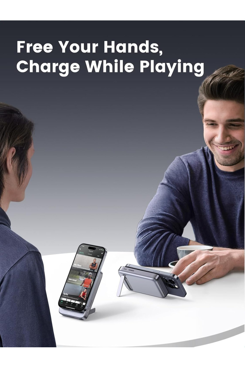 Ugreen PB206 10,000mAh Magnetic Wireless Power Bank with PD 20W Fast Charging with Foldable Stand (15086) Ugreen PB206 10,000mAh Magnetic Wireless Power Bank with PD 20W Fast Charging with Foldable Stand (15086)