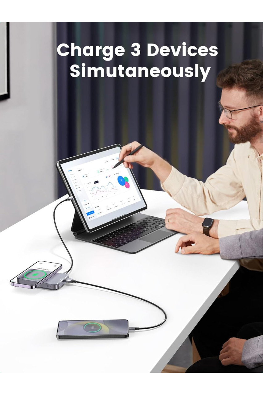 Ugreen PB206 10,000mAh Magnetic Wireless Power Bank with PD 20W Fast Charging with Foldable Stand (15086) Ugreen PB206 10,000mAh Magnetic Wireless Power Bank with PD 20W Fast Charging with Foldable Stand (15086)