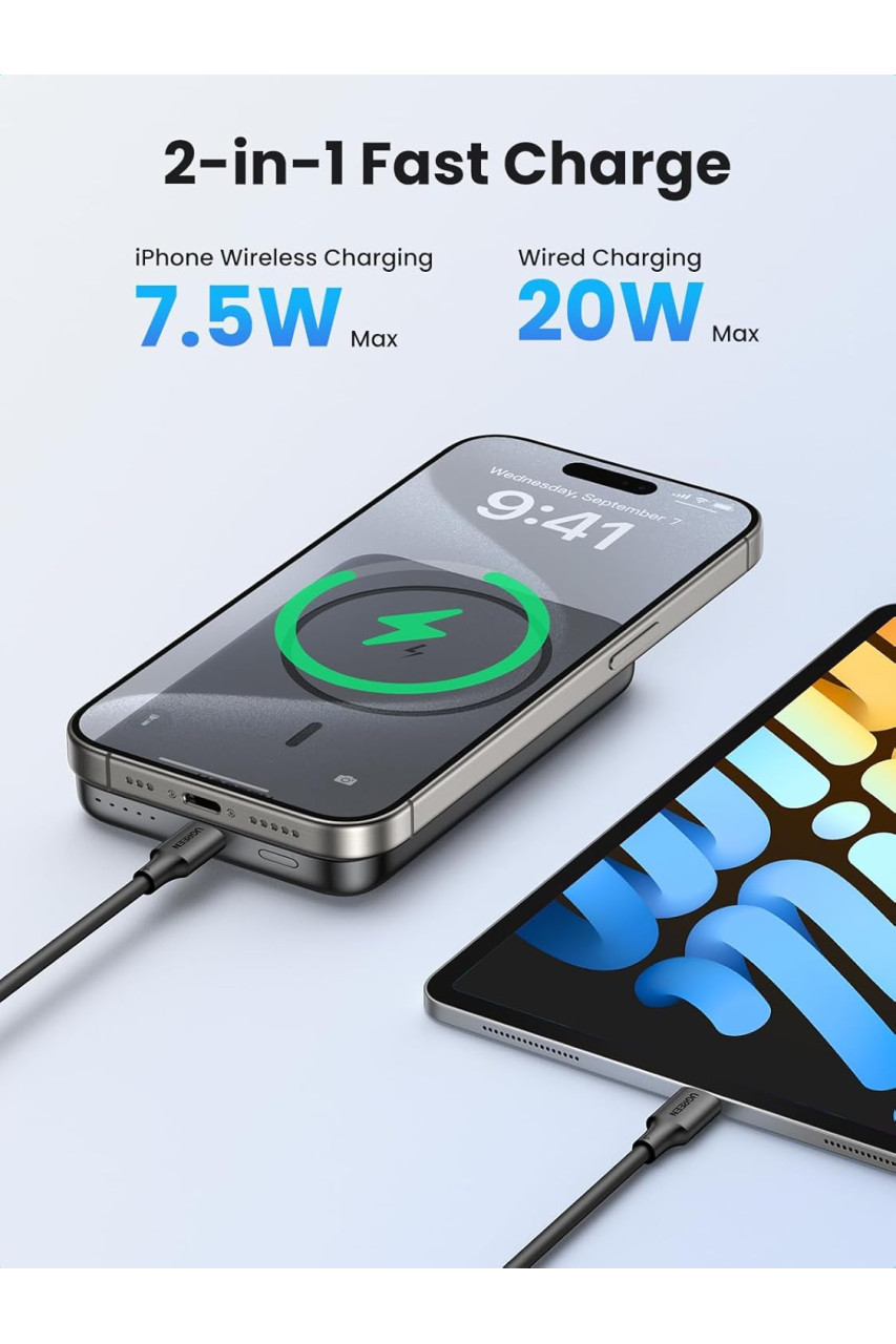 Ugreen PB561 10000mAh Magnetic Wireless Power Bank with PD 20W Fast Charging (25919) Ugreen PB561 10000mAh Magnetic Wireless Power Bank with PD 20W Fast Charging (25919)