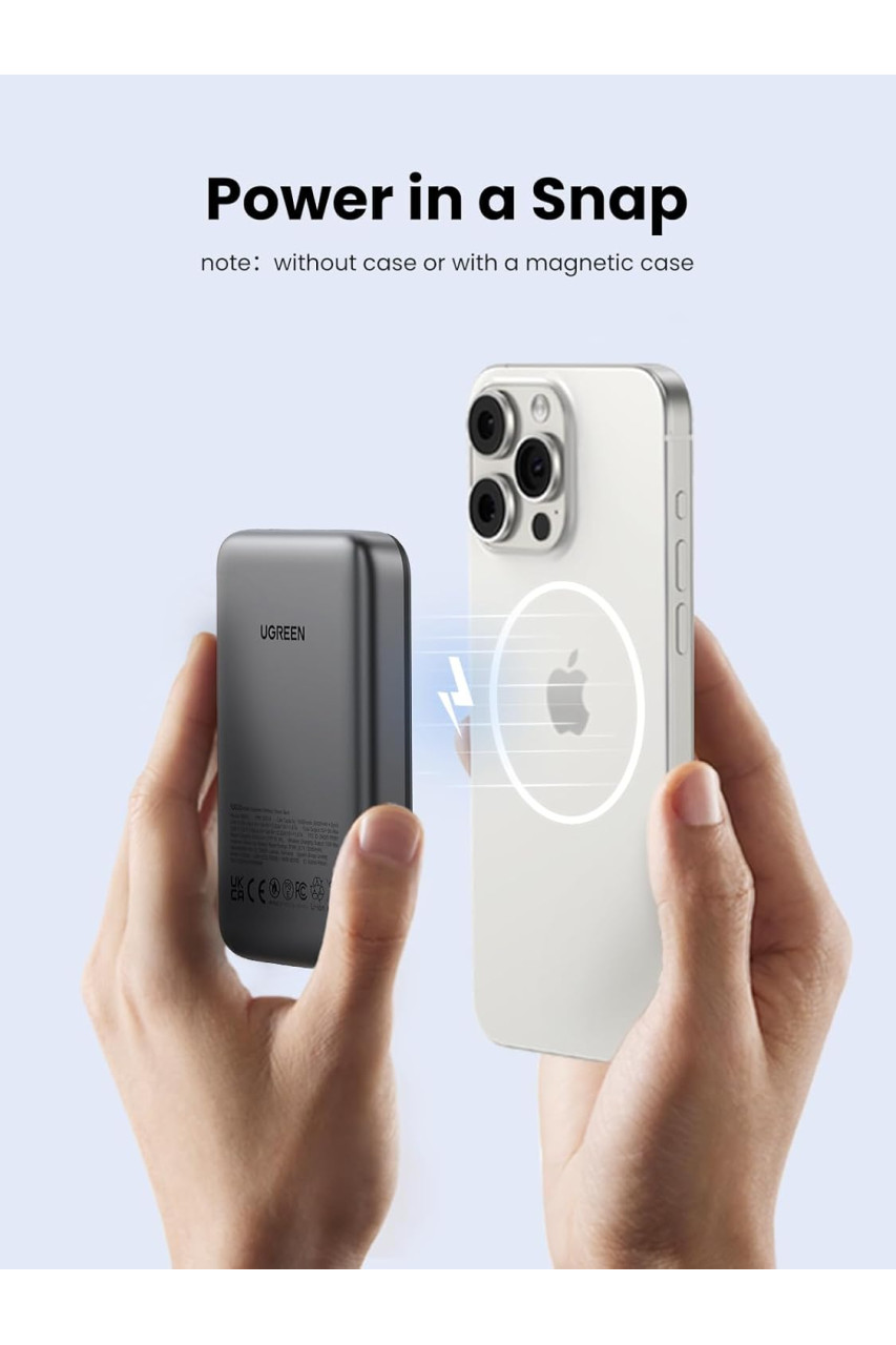 Ugreen PB561 10000mAh Magnetic Wireless Power Bank with PD 20W Fast Charging (25919) Ugreen PB561 10000mAh Magnetic Wireless Power Bank with PD 20W Fast Charging (25919)