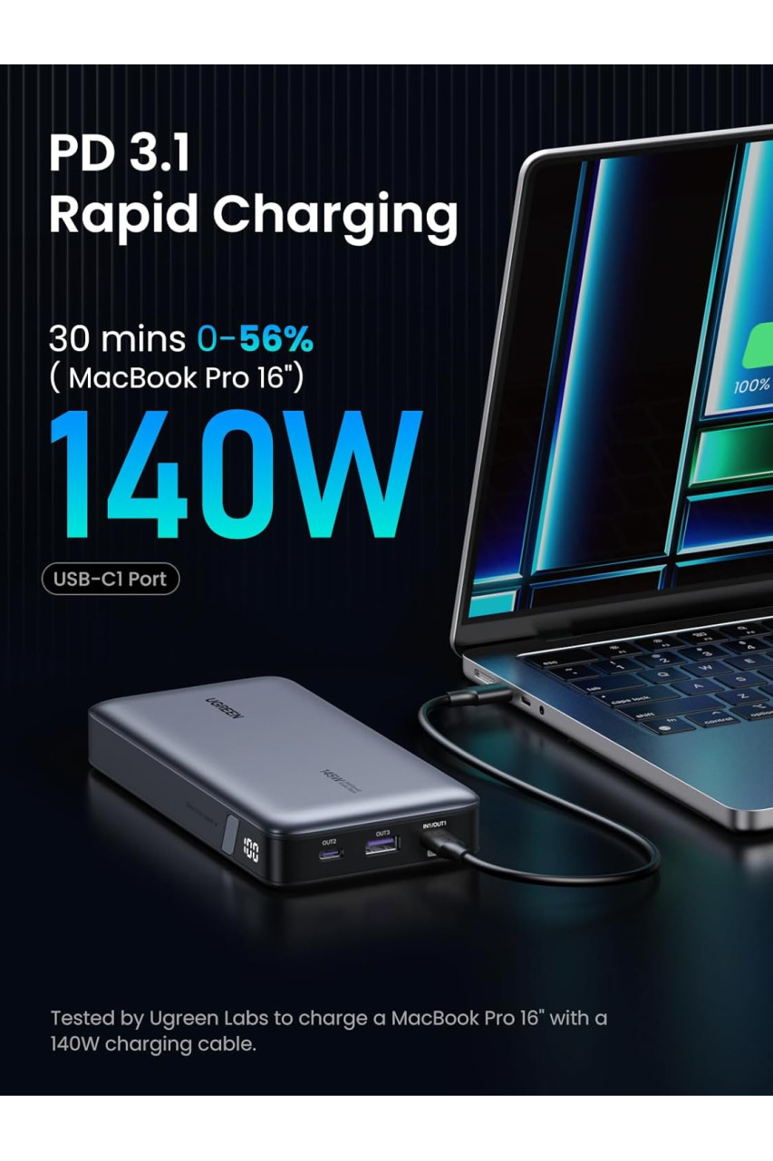 Ugreen 25000mAh 145W Power Bank PB205 (90597)